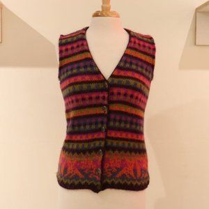 Colorful Knit Patterned Vest